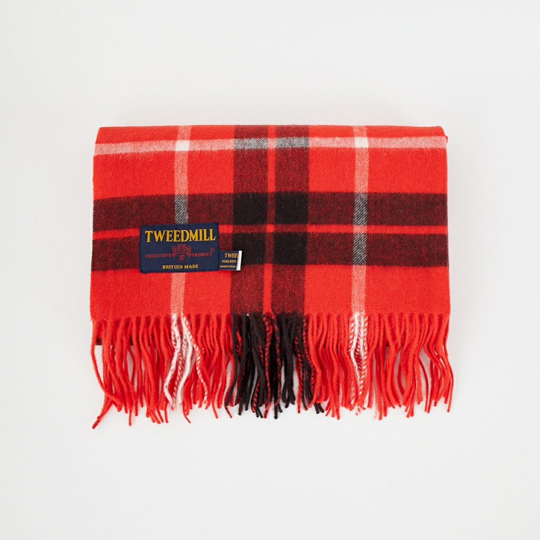TWEED MILL [ツィードミル] 大判ストール [70-190-WP] RED CALEDO