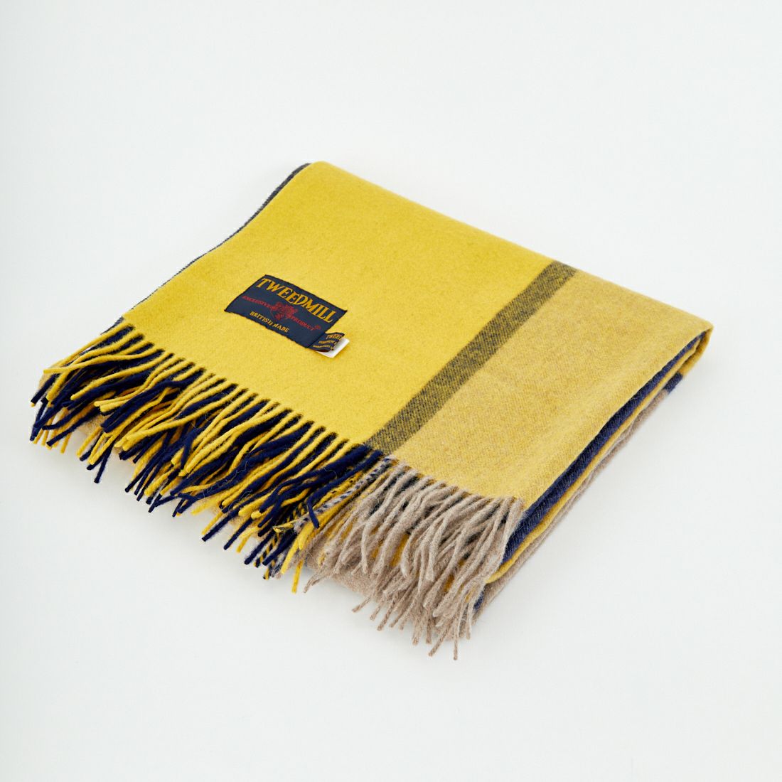 TWEED MILL [ツィードミル] ラムウールストール [70-190-WP] CHK-HONEY