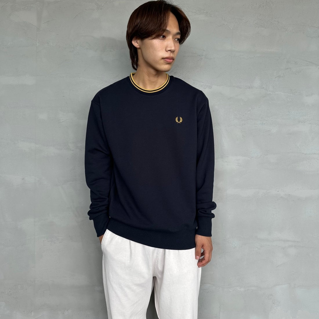 NAVY&&モデル身長：179cm 着用サイズ：L&&