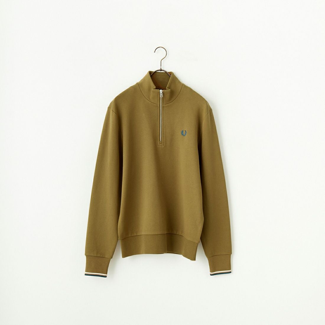 FRED PERRY [フレッドペリー] ワンポイントロゴ刺繍 ハーフジップスウェット [M3574] Z60 SHADED