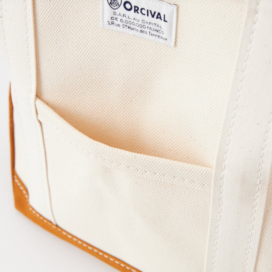 ORCIVAL [オーシバル] キャンバストートバッグ スモール [OR-H0285KWC] ECRU/CAMEL