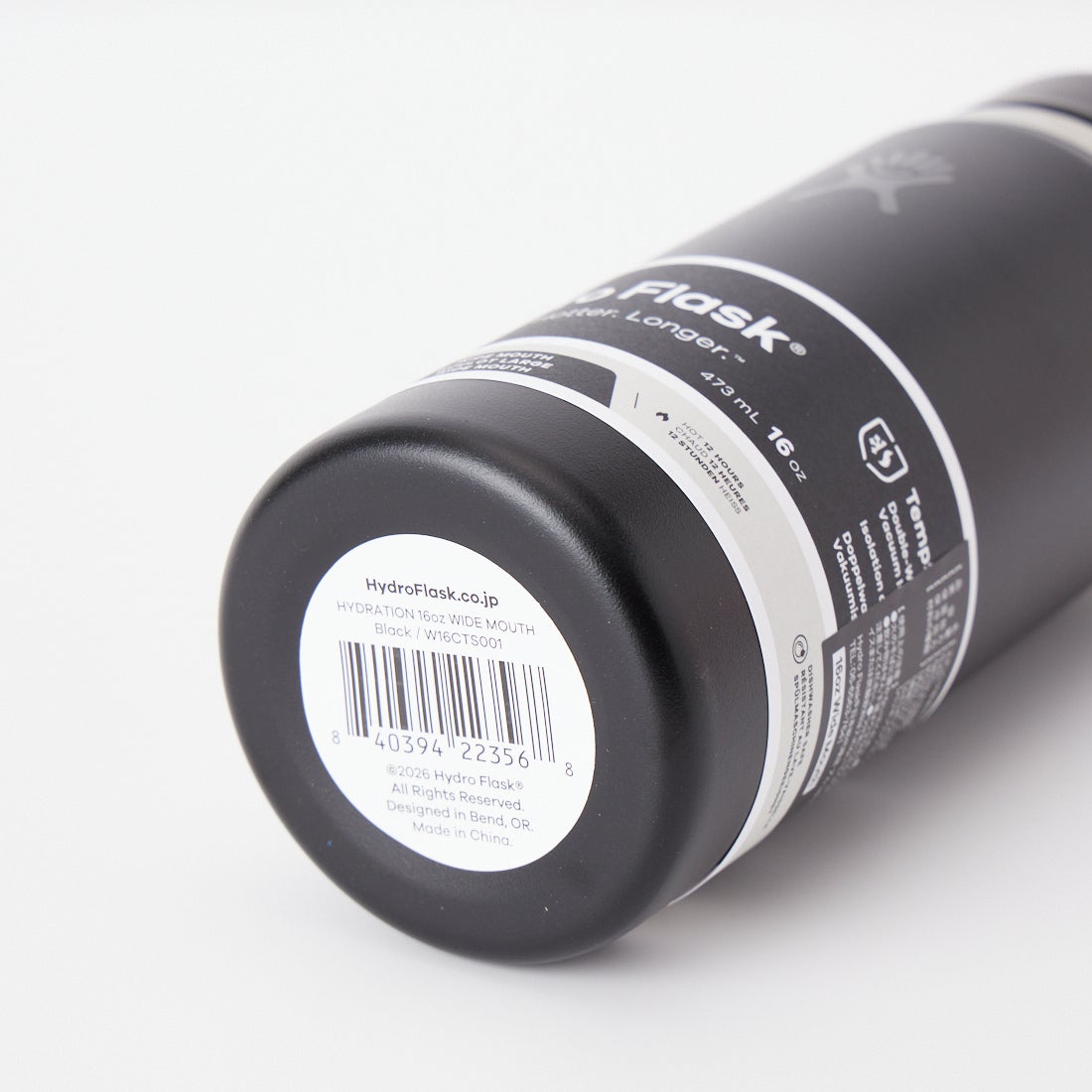 Hydro Flask [ハイドロフラスク] ハイドレーション 16ozワイドマウス ステンレスボトル [890015] 178 BLACK