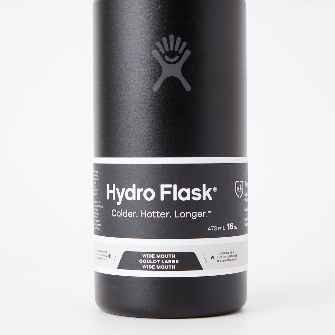 Hydro Flask [ハイドロフラスク] ハイドレーション 16ozワイドマウス ステンレスボトル [890015] 178 BLACK