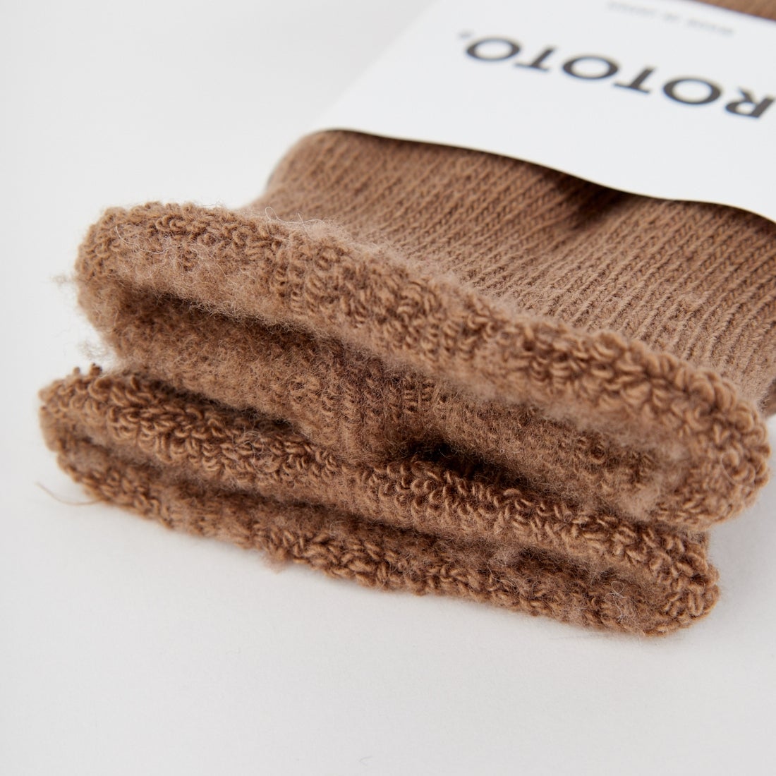 ROTOTO [ロトト] パイルルームソックス シープ [R1559] BROWN