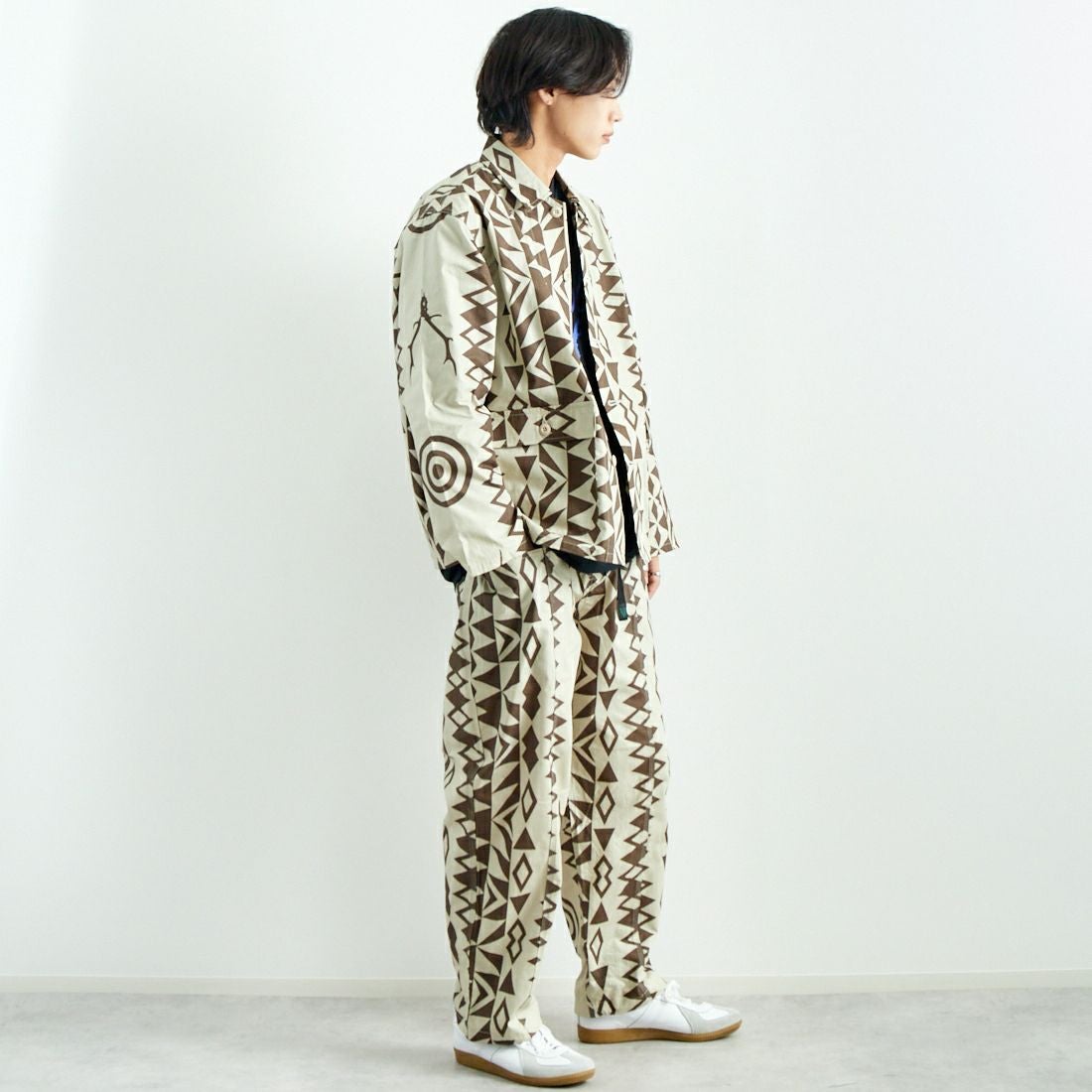 South2West8 [サウスツーウエストエイト] ハンティングシャツジャケット [PU497] B NATIVE S &&モデル身長：179cm 着用サイズ：L&&