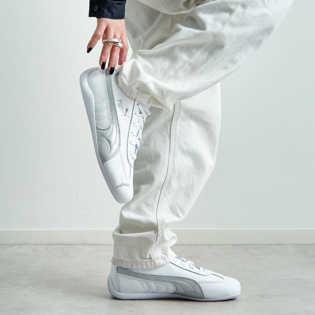 ま*ん様 PUMA ホワイトレザージャケット ま*ん様 ホワイトレザージャケット PUMA ジャケット・アウター