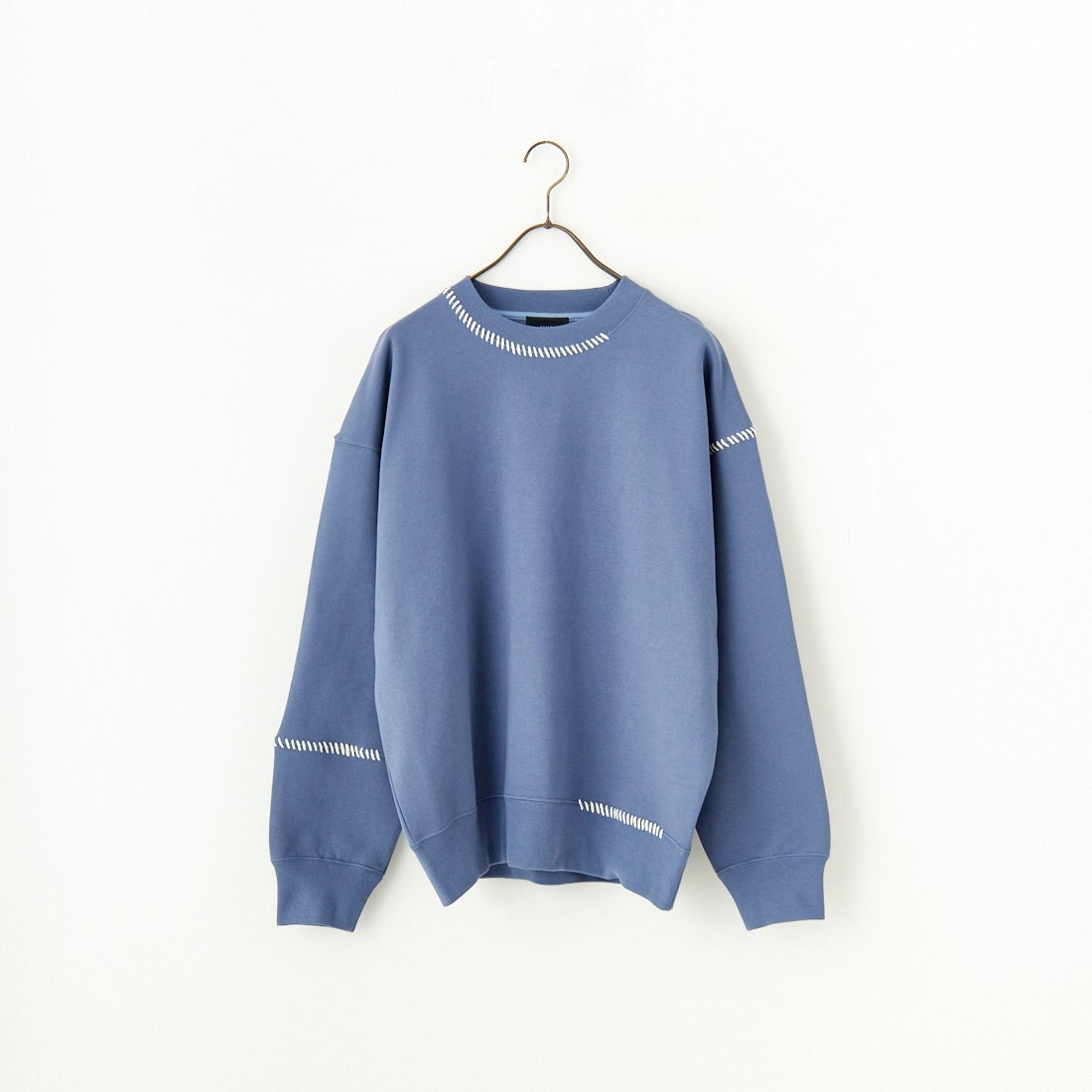 SLICK [スリック] ブランケットステッチ スウェットシャツ [5155922] 208 BLUE G