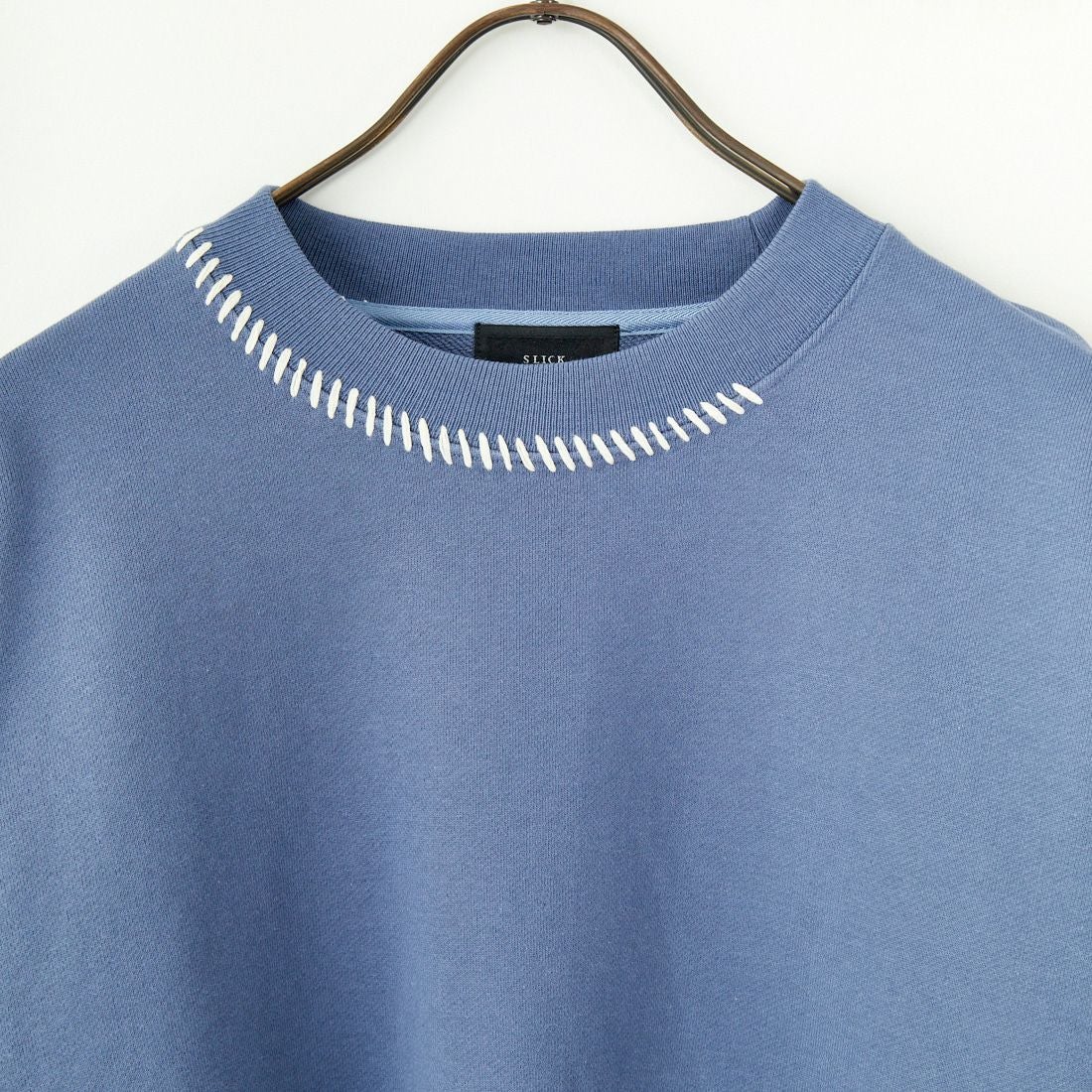SLICK [スリック] ブランケットステッチ スウェットシャツ [5155922] 208 BLUE G