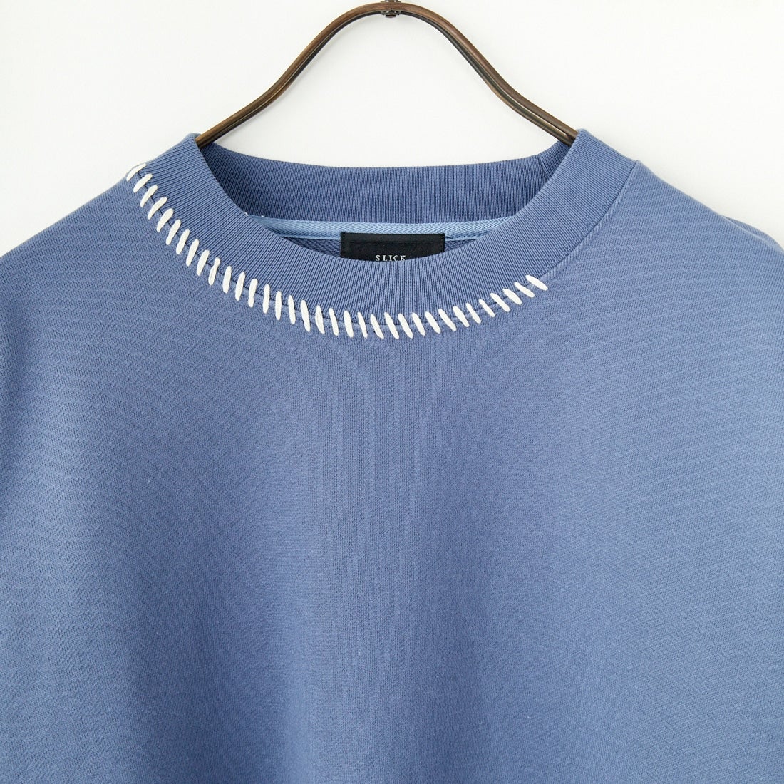 SLICK [スリック] ブランケットステッチ スウェットシャツ [5155922] 208 BLUE G