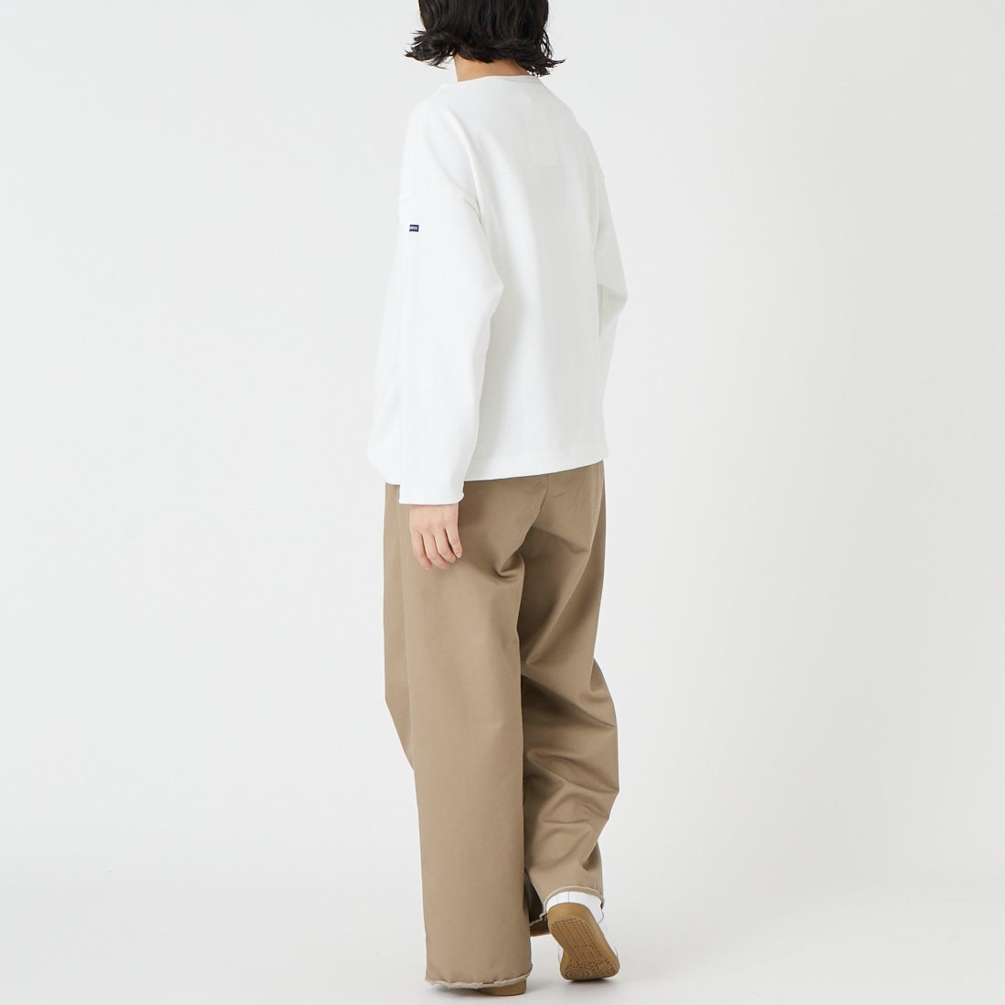 ST.JAMES [セントジェームス] ウェッソン ルーズドロップTシャツ [20JC-OUESS-LOOSE] NEIGE &&モデル身長：162cm 着用サイズ：3&&