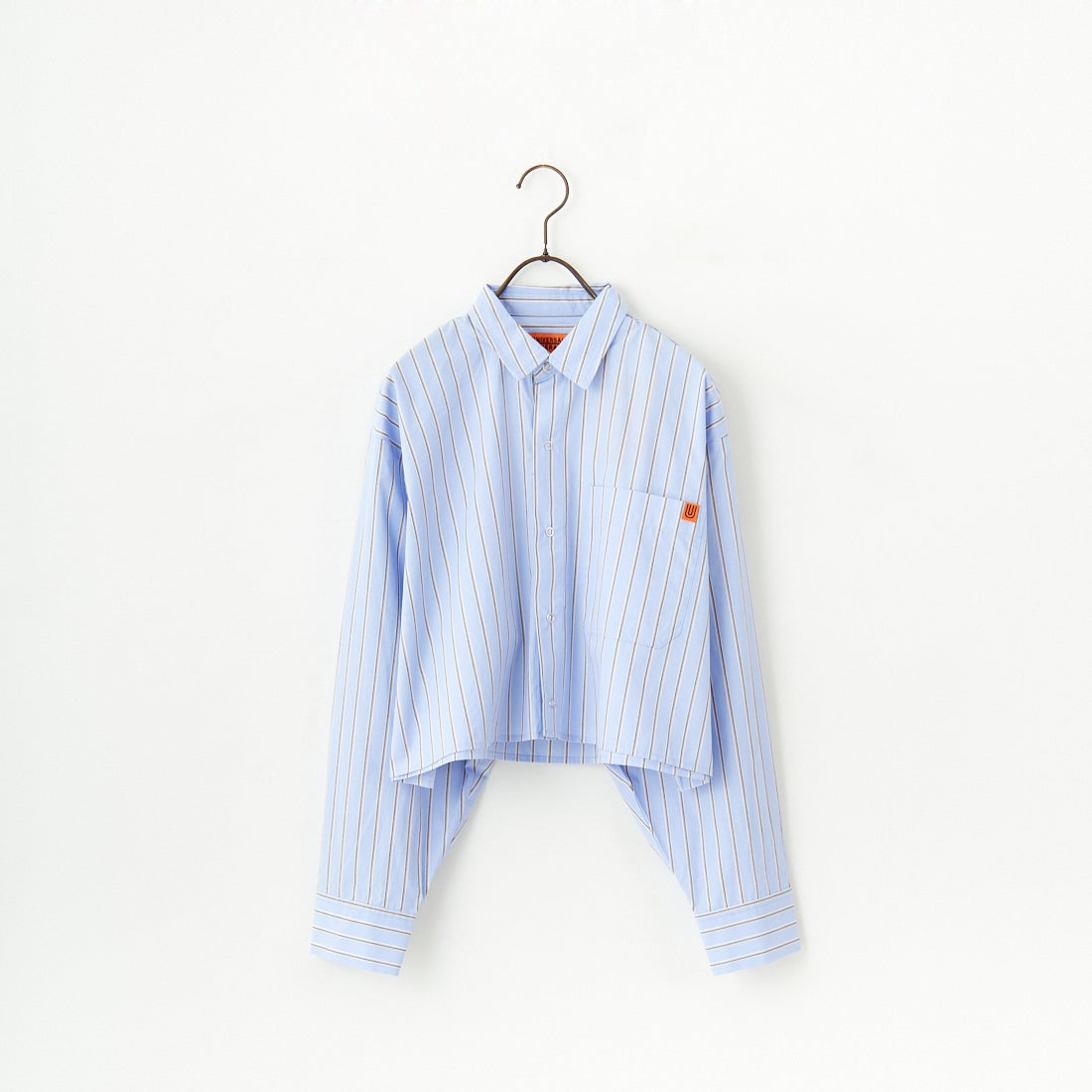 UNIVERSAL OVERALL [ユニバーサルオーバーオール] 別注 ショート丈 ビッグポケットシャツ [U2513158IN-JF] BLUE ST