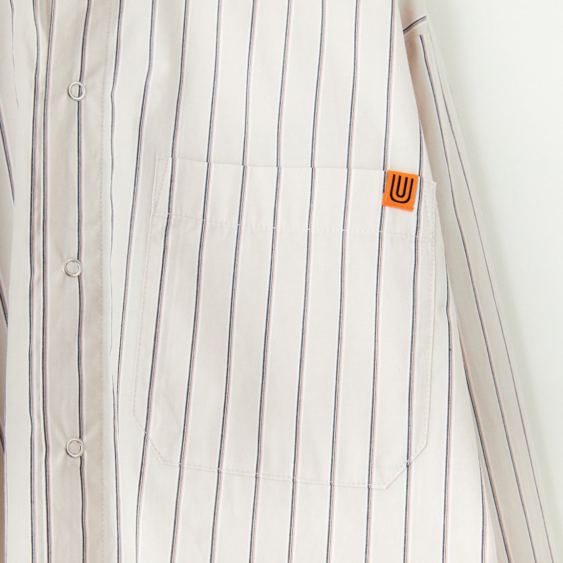 UNIVERSAL OVERALL [ユニバーサルオーバーオール] 別注 ショート丈 ビッグポケットシャツ [U2513158IN-JF] BEIGE ST