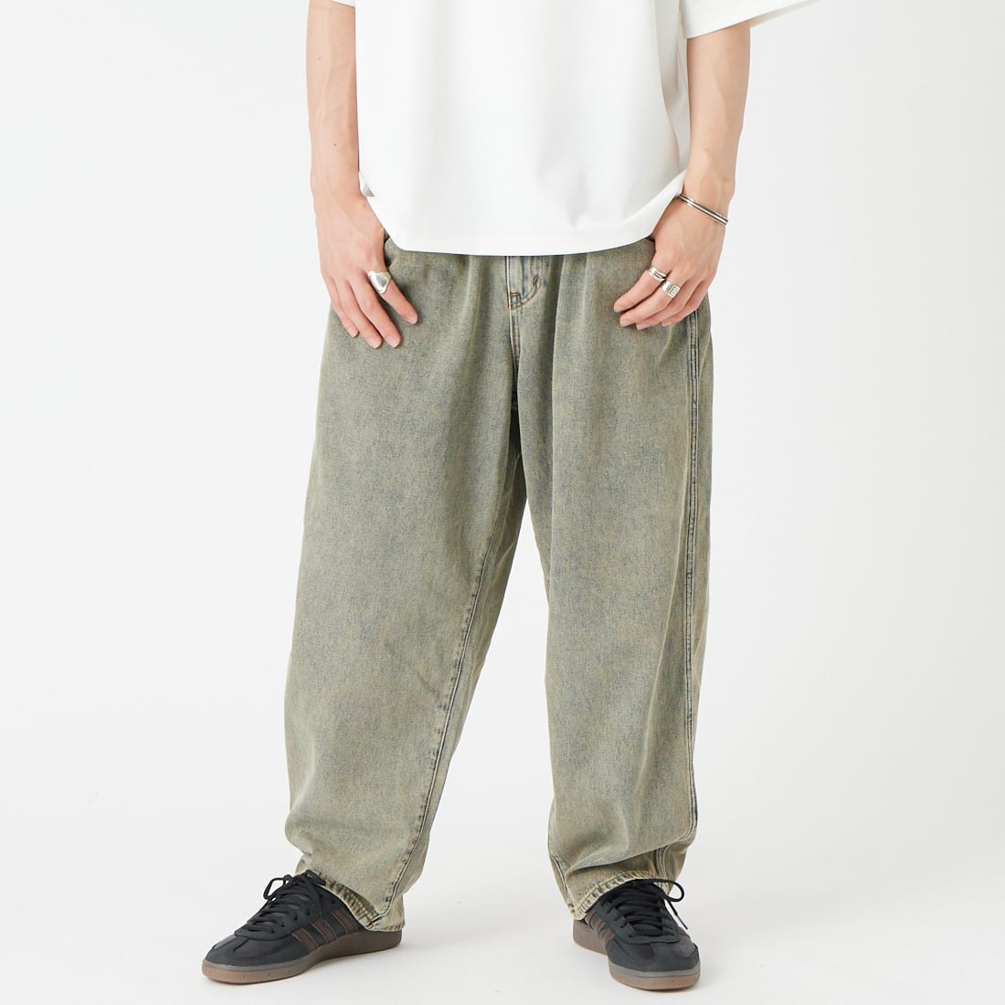 T.ACID BLU&&モデル身長：179cm 着用サイズ：L&&