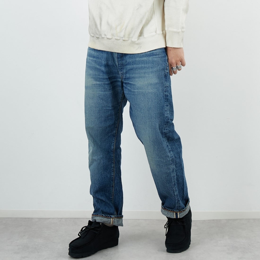 UW (USED WASH 中)&&モデル身長：179cm 着用サイズ：32&&