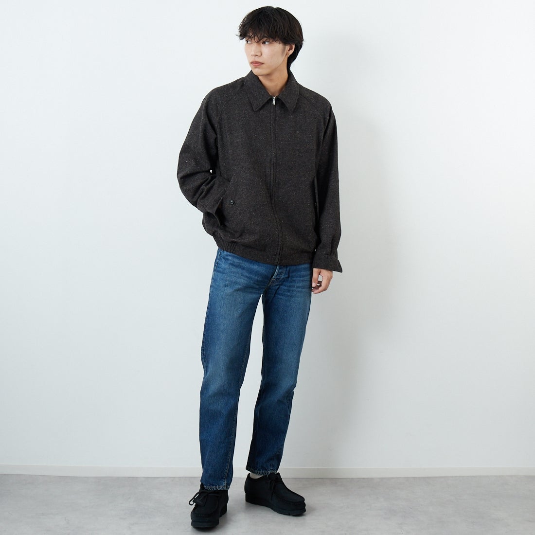WAREHOUSE [ウエアハウス] 2ND-HAND 1101 [1101] D U/W (USED WASH 濃) &&モデル身長：179cm 着用サイズ：32&&