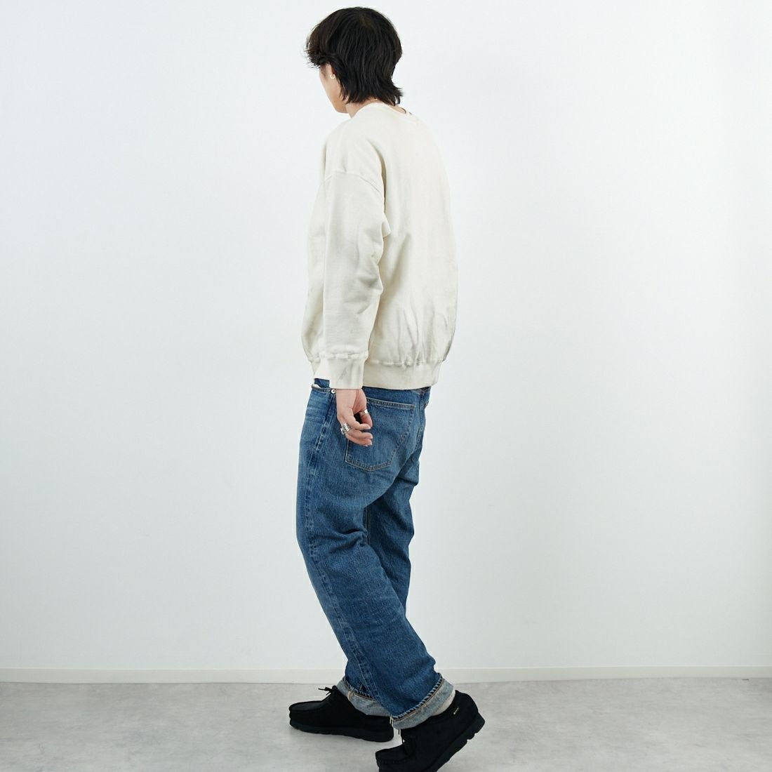 WAREHOUSE [ウエアハウス] 2ND-HAND 1101 [1101] UW (USED WASH 中)&&モデル身長：179cm 着用サイズ：32&&