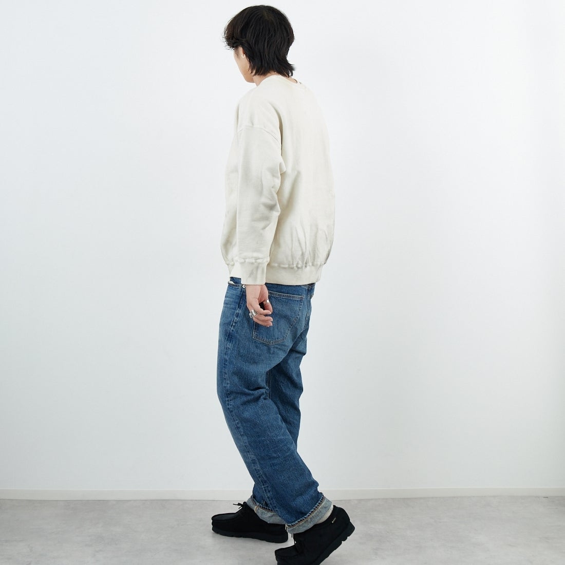 WAREHOUSE [ウエアハウス] 2ND-HAND 1101 [1101] UW (USED WASH 中)&&モデル身長：179cm 着用サイズ：32&&