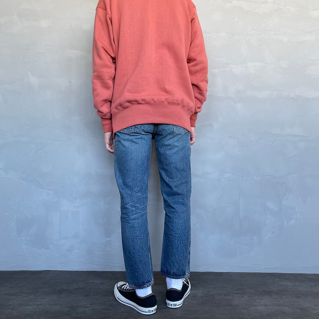 WAREHOUSE [ウエアハウス] 2ND-HAND 1101 [1101] UW (USED WASH 中)&&モデル身長：168cm 着用サイズ：29&&