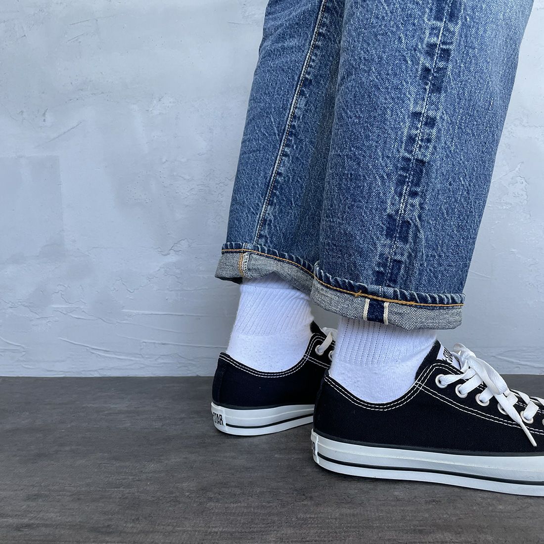 WAREHOUSE [ウエアハウス] 2ND-HAND 1101 [1101] UW (USED WASH 中)&&モデル身長：168cm 着用サイズ：29&&