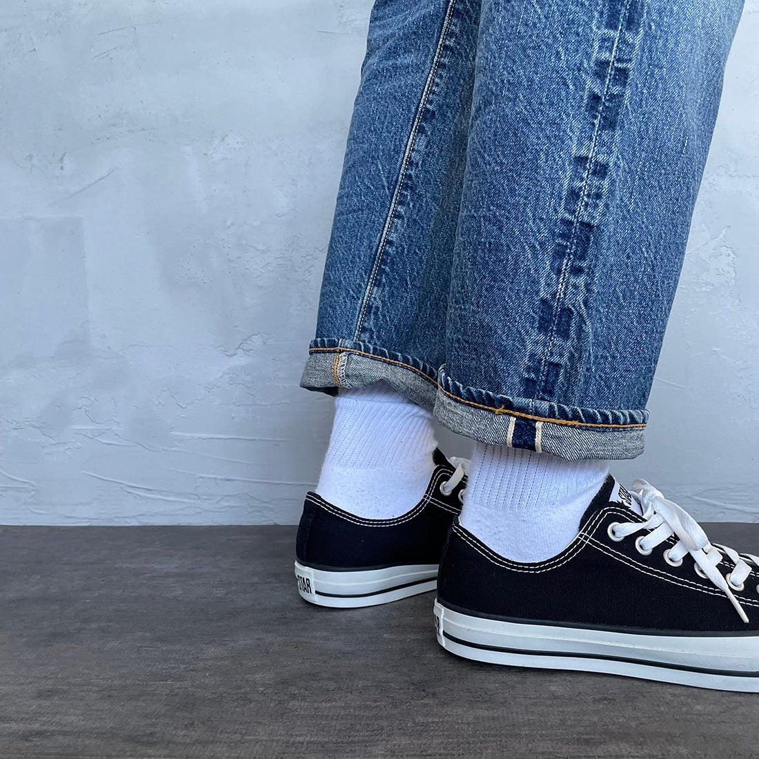 WAREHOUSE [ウエアハウス] 2ND-HAND 1101 [1101] UW (USED WASH 中)&&モデル身長：168cm 着用サイズ：29&&