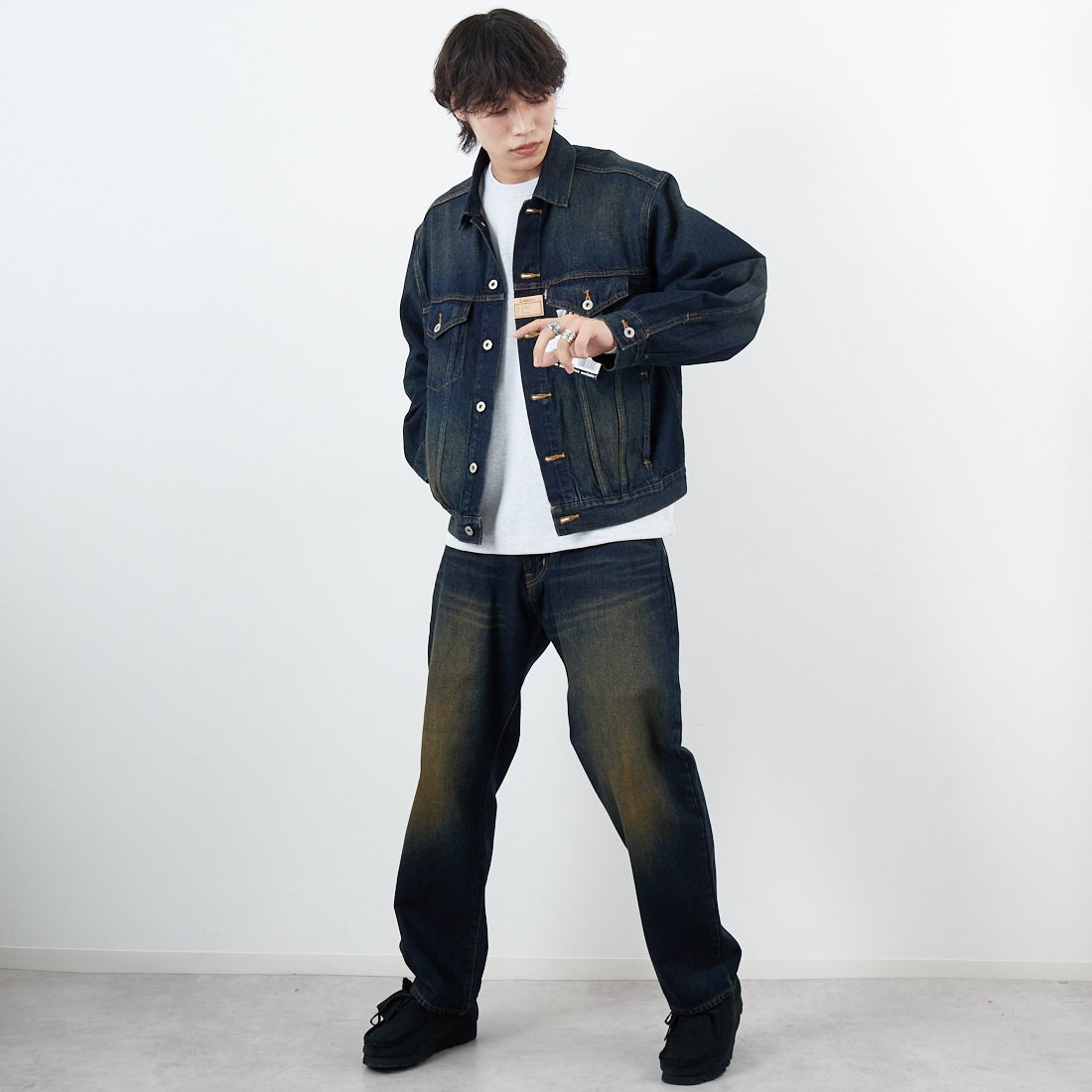LIBERTO [リベルト] FIFTIES テーパードデニム [FL2505] 05 M.USED &&モデル身長：179cm 着用サイズ：30&&
