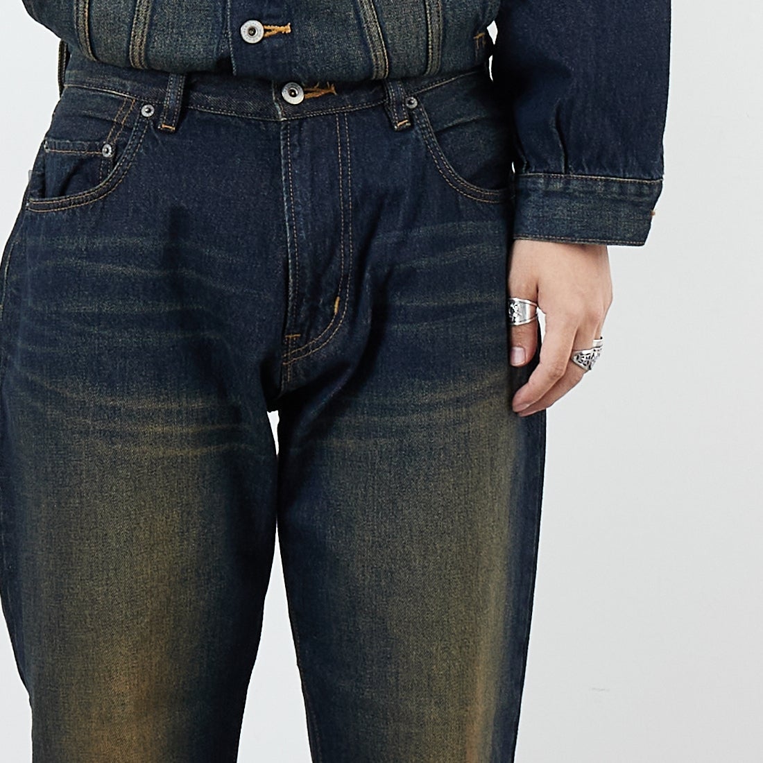 LIBERTO [リベルト] FIFTIES テーパードデニム [FL2505] 05 M.USED &&モデル身長：179cm 着用サイズ：30&&