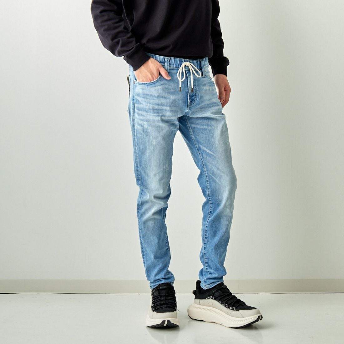 BIG JOHN [ビッグジョン] テーパードジョガー [MMM336H] 419 &&モデル身長：173cm 着用サイズ：28&&