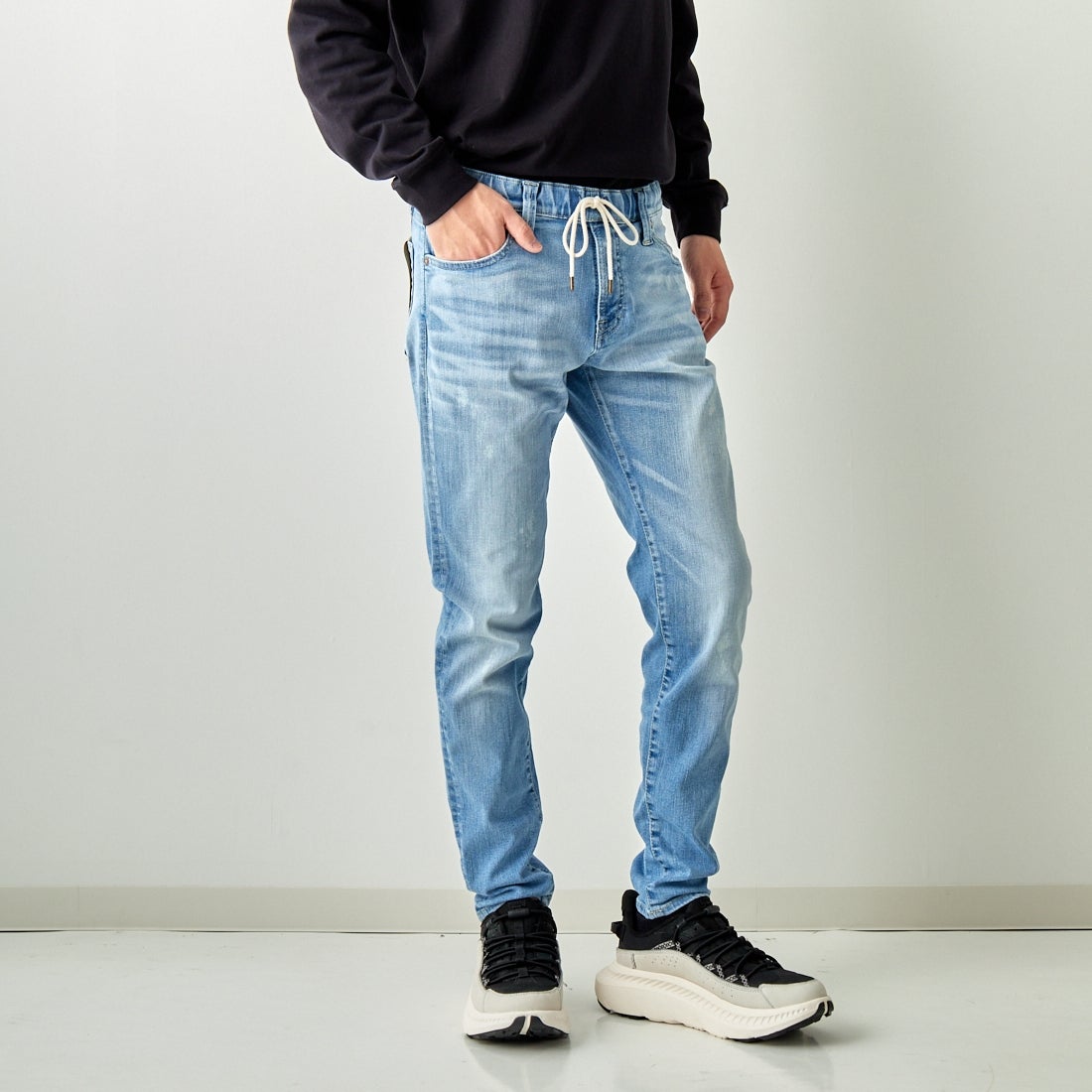 BIG JOHN [ビッグジョン] テーパードジョガー [MMM336H] 419 &&モデル身長：173cm 着用サイズ：28&&