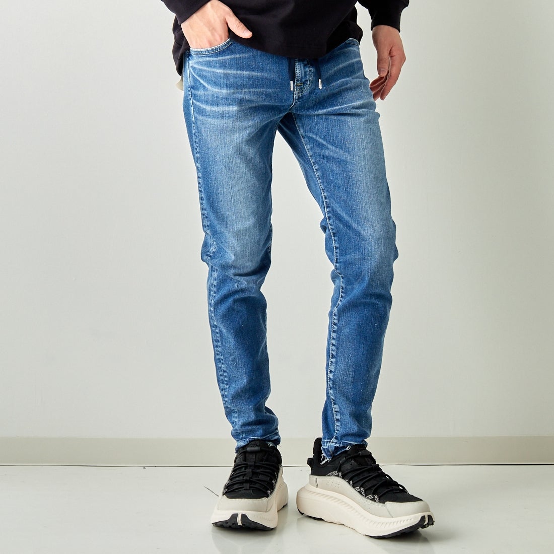 BIG JOHN [ビッグジョン] テーパードジョガー [MMM336H] 413F &&モデル身長：173cm 着用サイズ：28&&