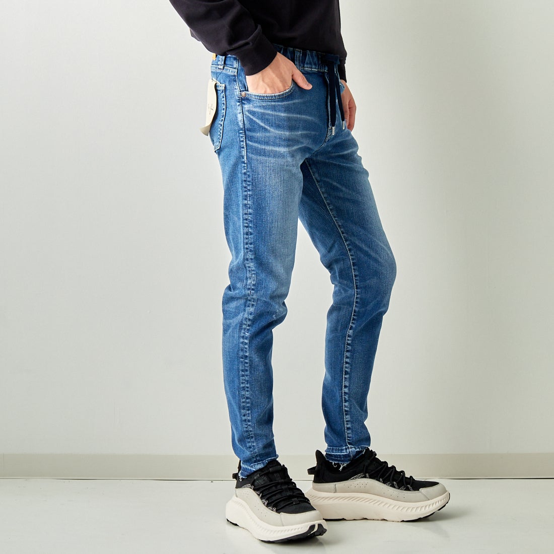 BIG JOHN [ビッグジョン] テーパードジョガー [MMM336H] 413F &&モデル身長：173cm 着用サイズ：28&&