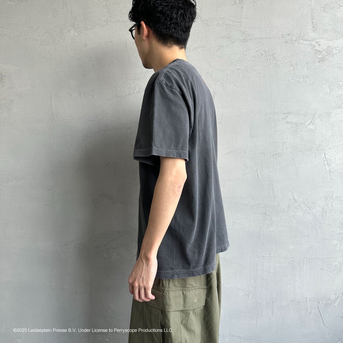 GOOD ROCK SPEED [グッドロックスピード] 別注 AC/DC ロックプリントTシャツ [INTN-024-JF] CHARCOAL &&モデル身長：168cm 着用サイズ：L&&