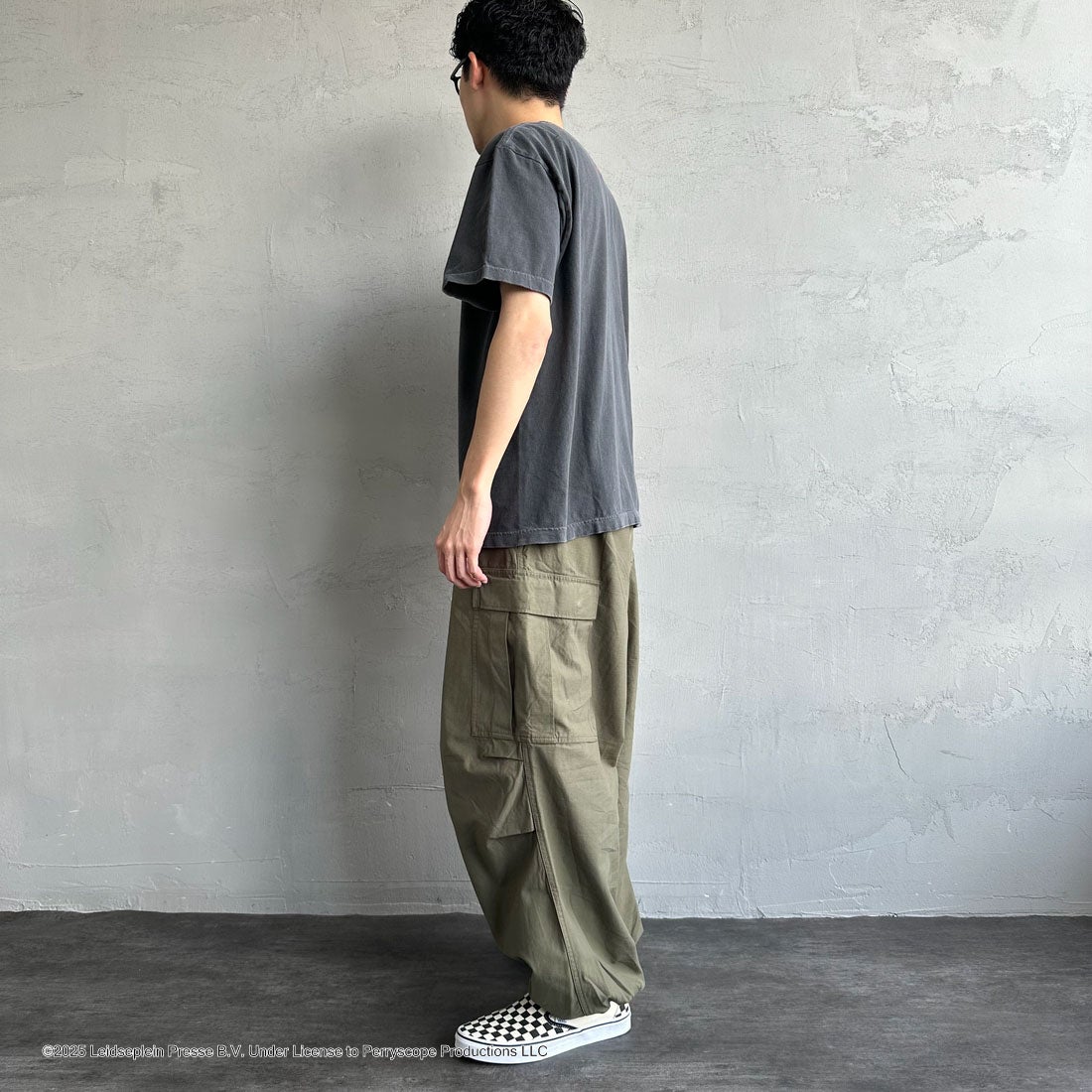 GOOD ROCK SPEED [グッドロックスピード] 別注 AC/DC ロックプリントTシャツ [INTN-024-JF] CHARCOAL &&モデル身長：168cm 着用サイズ：L&&