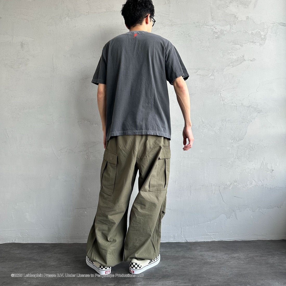 GOOD ROCK SPEED [グッドロックスピード] 別注 AC/DC ロックプリントTシャツ [INTN-024-JF] CHARCOAL &&モデル身長：168cm 着用サイズ：L&&