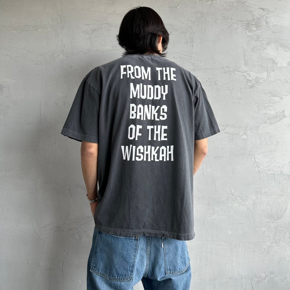 GOOD ROCK SPEED [グッドロックスピード] 別注 NIRVANA ロックプリントTシャツ [INTN-032-JF] CHARCOAL &&モデル身長：179cm 着用サイズ：XL&&