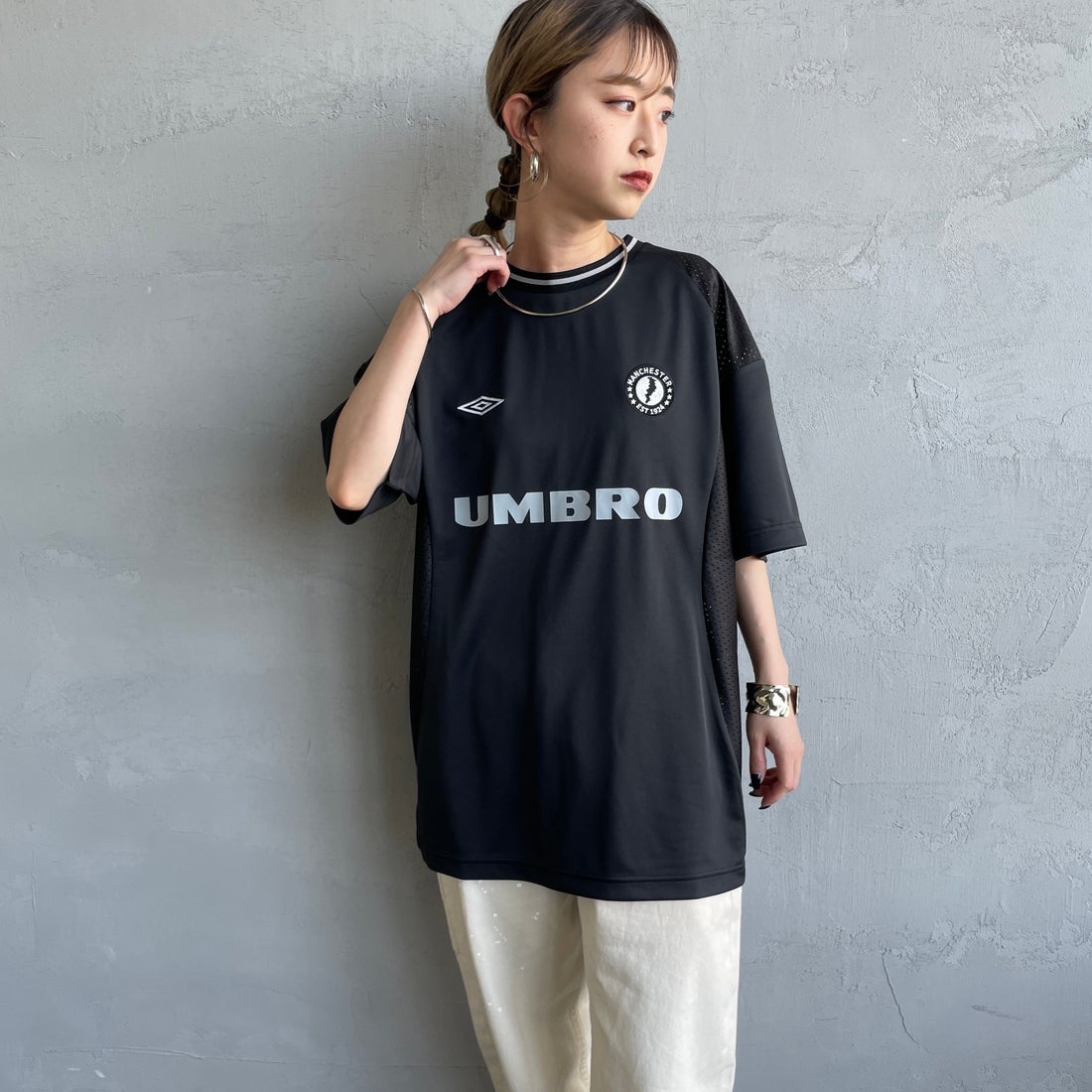 UMBRO [アンブロ] 別注 メッシュ切替 ゲームTシャツ [KBT101-NK-02-JF]