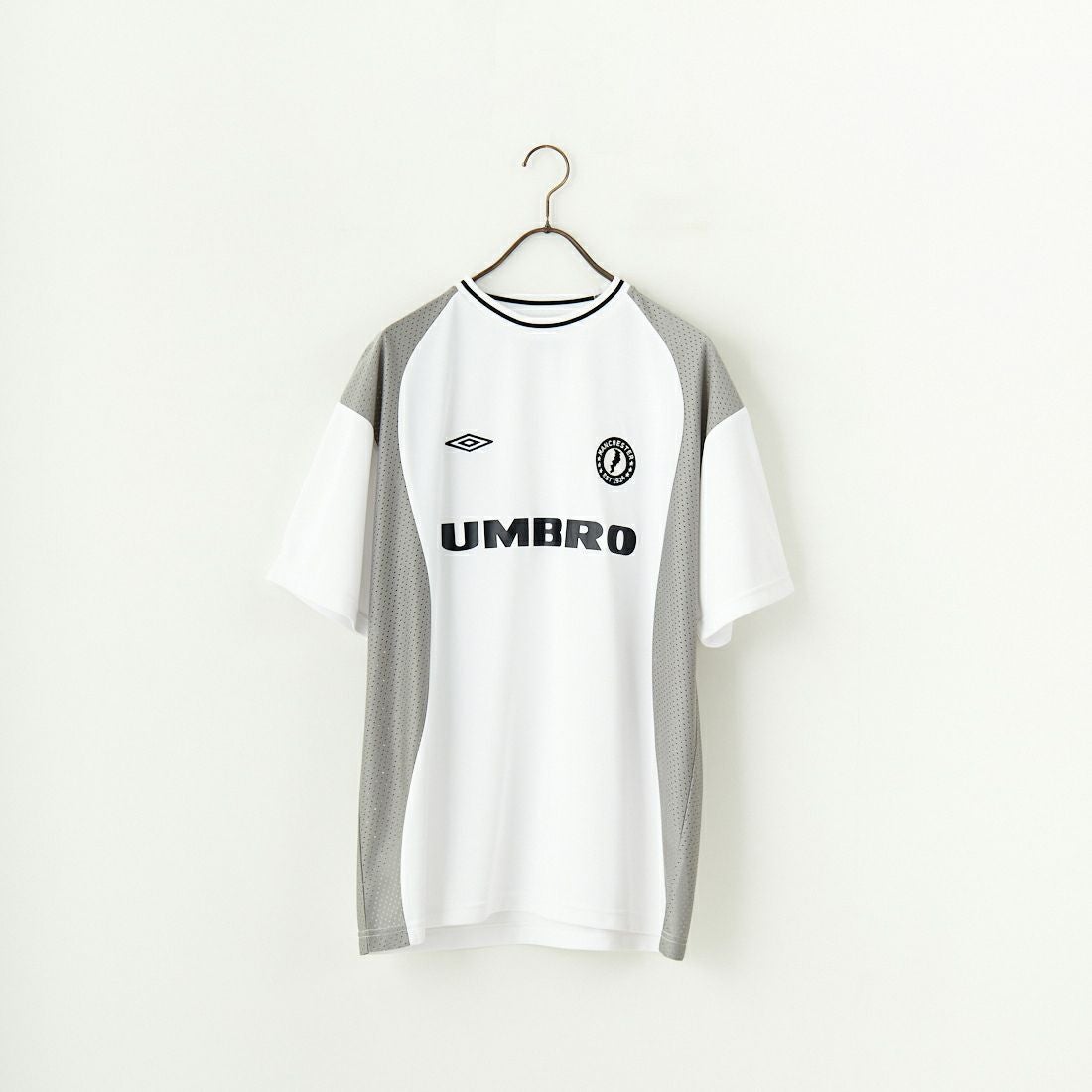 UMBRO [アンブロ] 別注 メッシュ切替 ゲームTシャツ [KBT101-NK-02-JF] WHITE