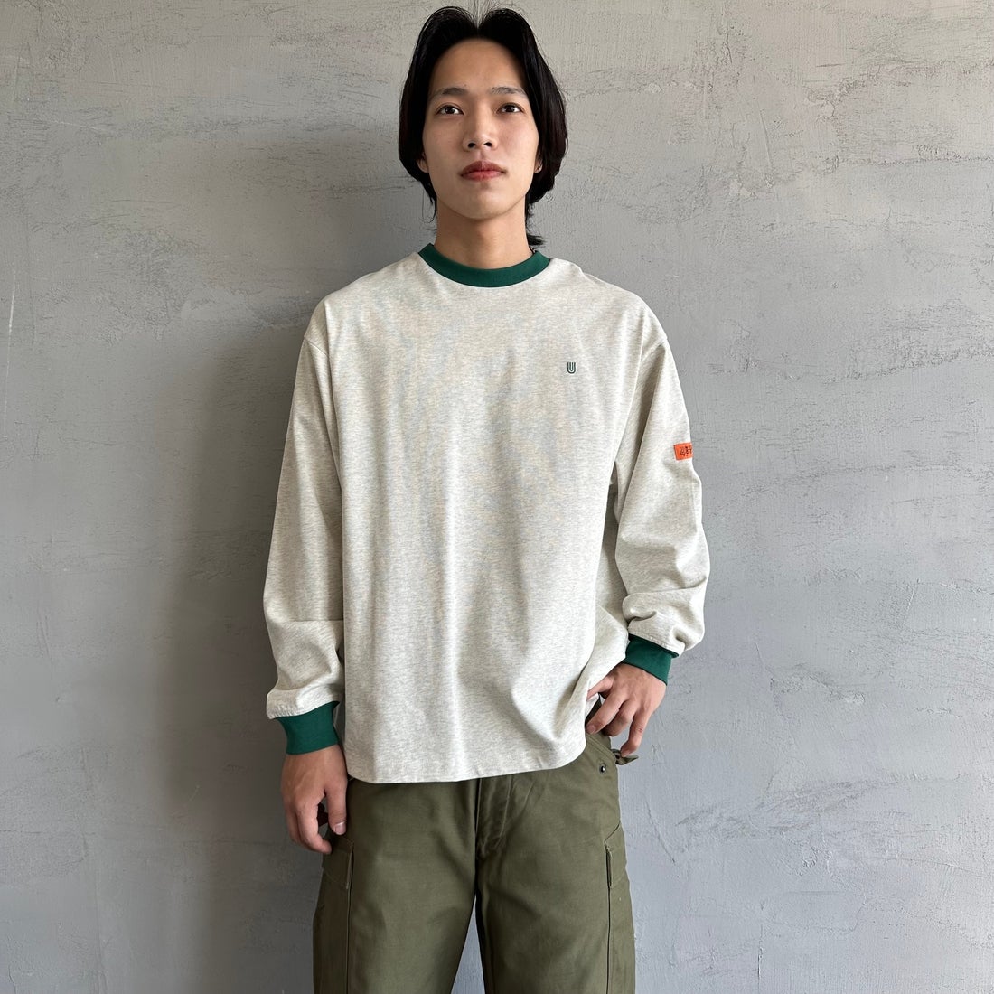 OAT/GRN&&モデル身長：179cm 着用サイズ：L&&