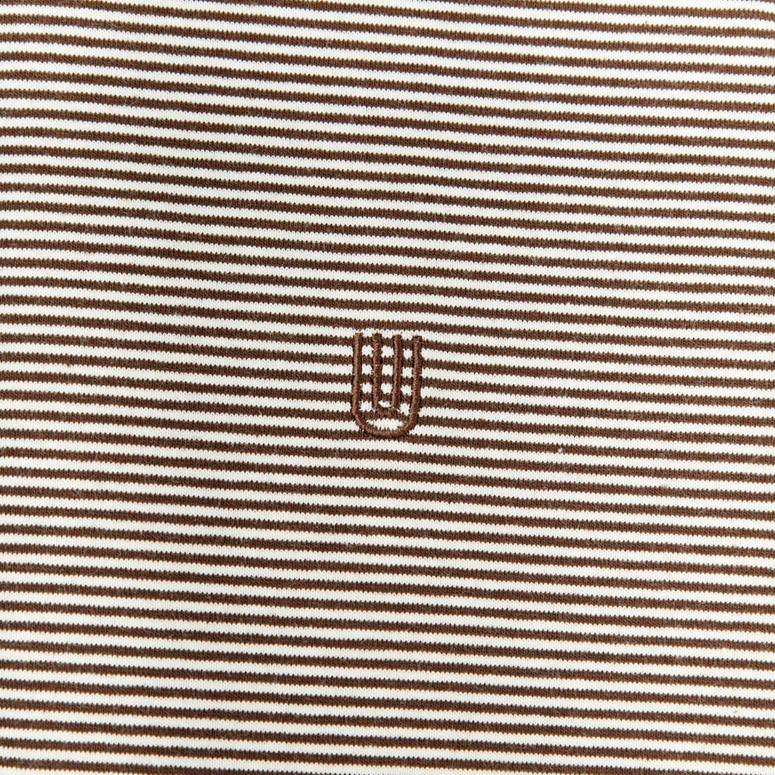 UNIVERSAL OVERALL [ユニバーサルオーバーオール] 別注 ワンポイントロゴ刺繍 ロングスリーブTシャツ [U2513215IN-JF] BROWN BDR