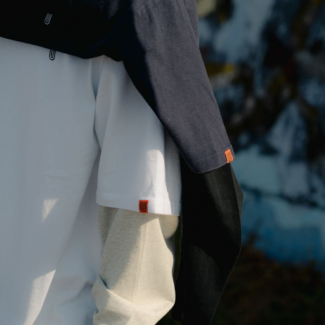 UNIVERSAL OVERALL [ユニバーサルオーバーオール] 別注 フェイクレイヤードカットソー [U2513220IN-JF] WHITE/OAT