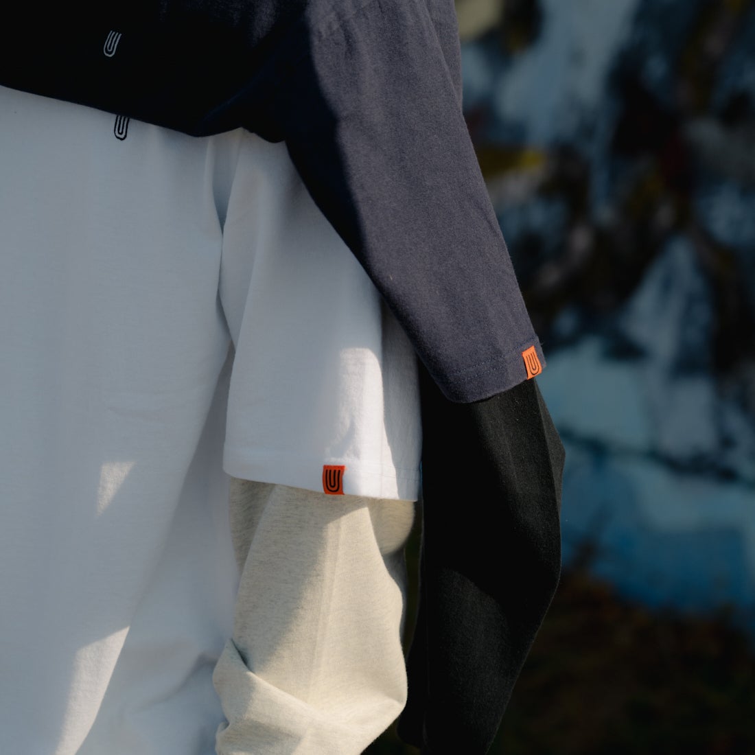 UNIVERSAL OVERALL [ユニバーサルオーバーオール] 別注 フェイクレイヤードカットソー [U2513220IN-JF] WHITE/OAT