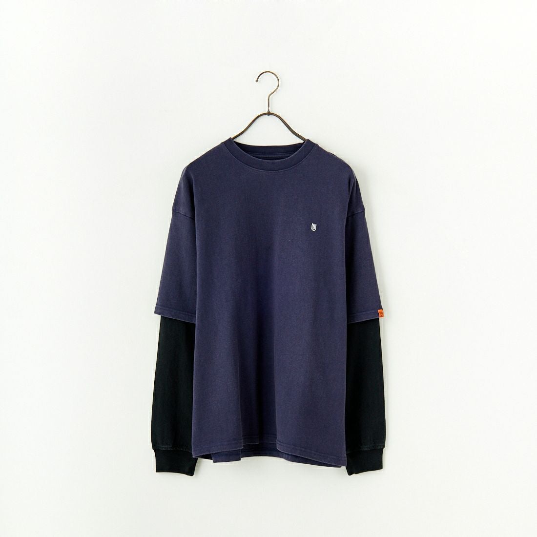 UNIVERSAL OVERALL [ユニバーサルオーバーオール] 別注 フェイクレイヤードカットソー [U2513220IN-JF] NAVY/BLACK