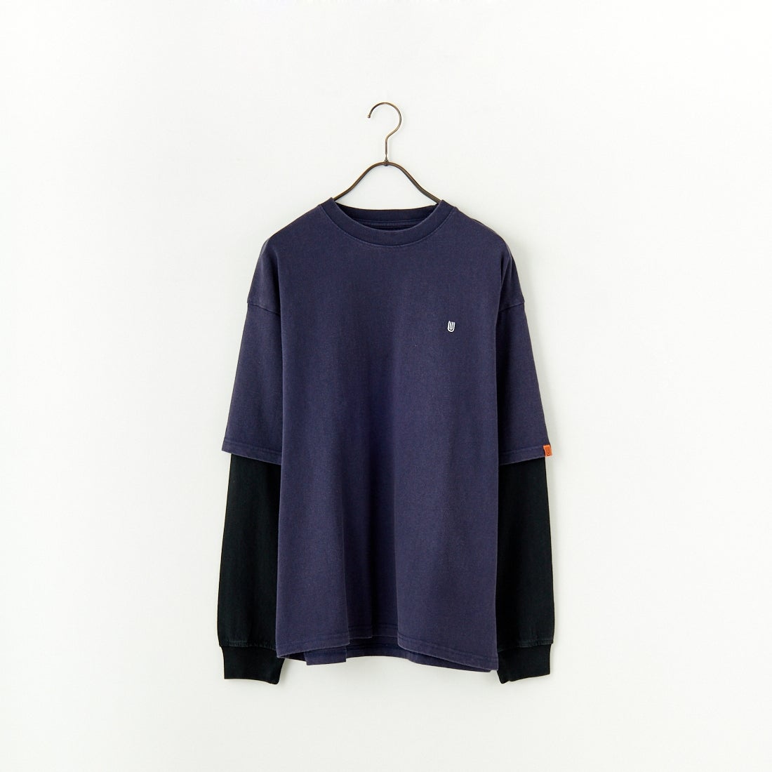 UNIVERSAL OVERALL [ユニバーサルオーバーオール] 別注 フェイクレイヤードカットソー [U2513220IN-JF] NAVY/BLACK