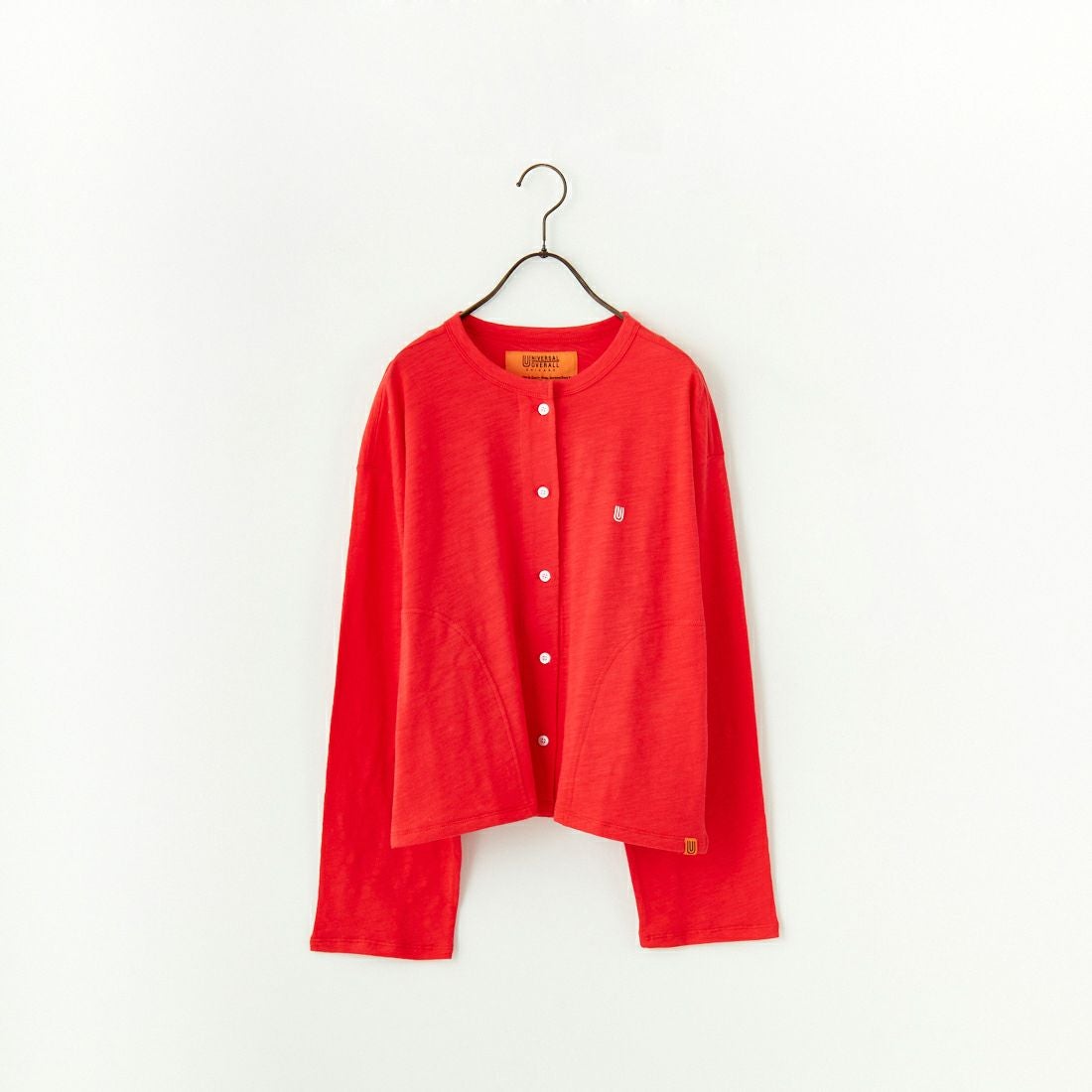 UNIVERSAL OVERALL [ユニバーサルオーバーオール] 別注 スラブカットカーディガン [U2512251IN-JF] RED