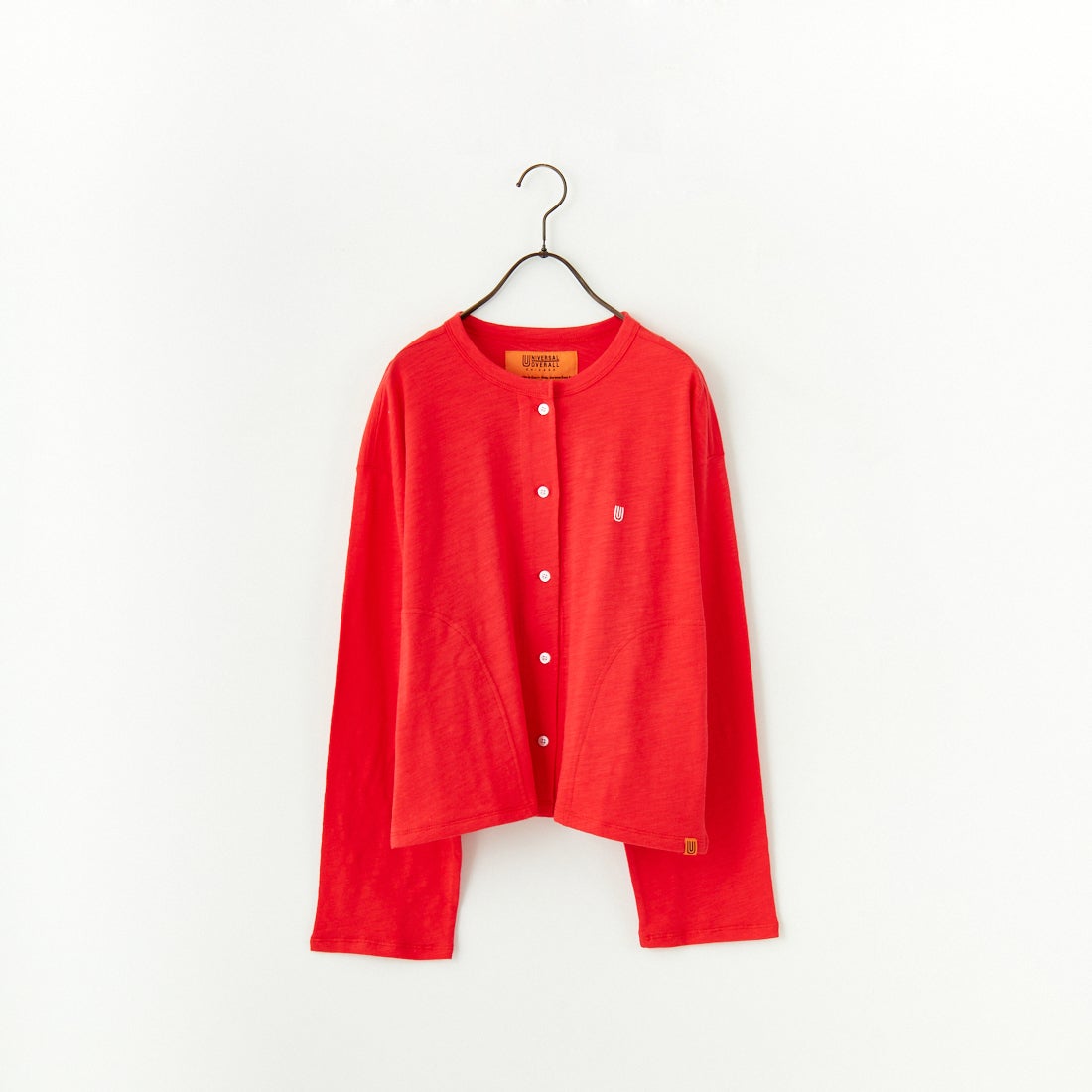 UNIVERSAL OVERALL [ユニバーサルオーバーオール] 別注 スラブカットカーディガン [U2512251IN-JF] RED