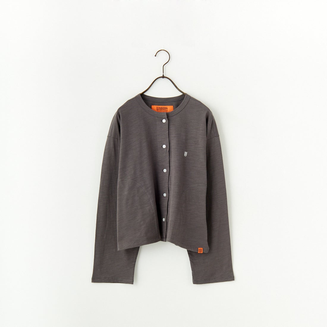 UNIVERSAL OVERALL [ユニバーサルオーバーオール] 別注 スラブカットカーディガン [U2512251IN-JF] CHARCOAL