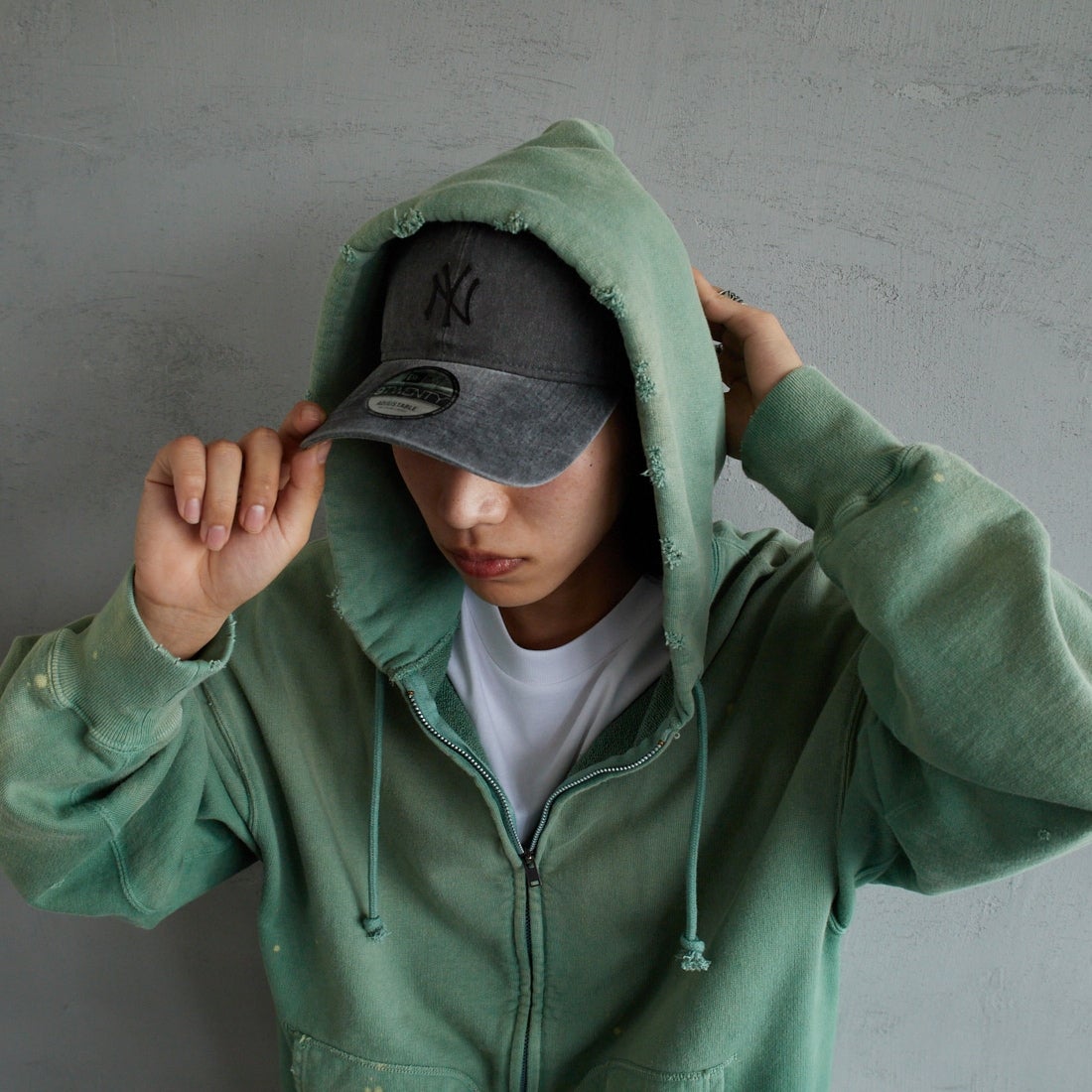 NEW ERA [ニューエラ] 別注 9TWENTY アシッドウォッシュ加工キャップ [14667308-JF] BLACK