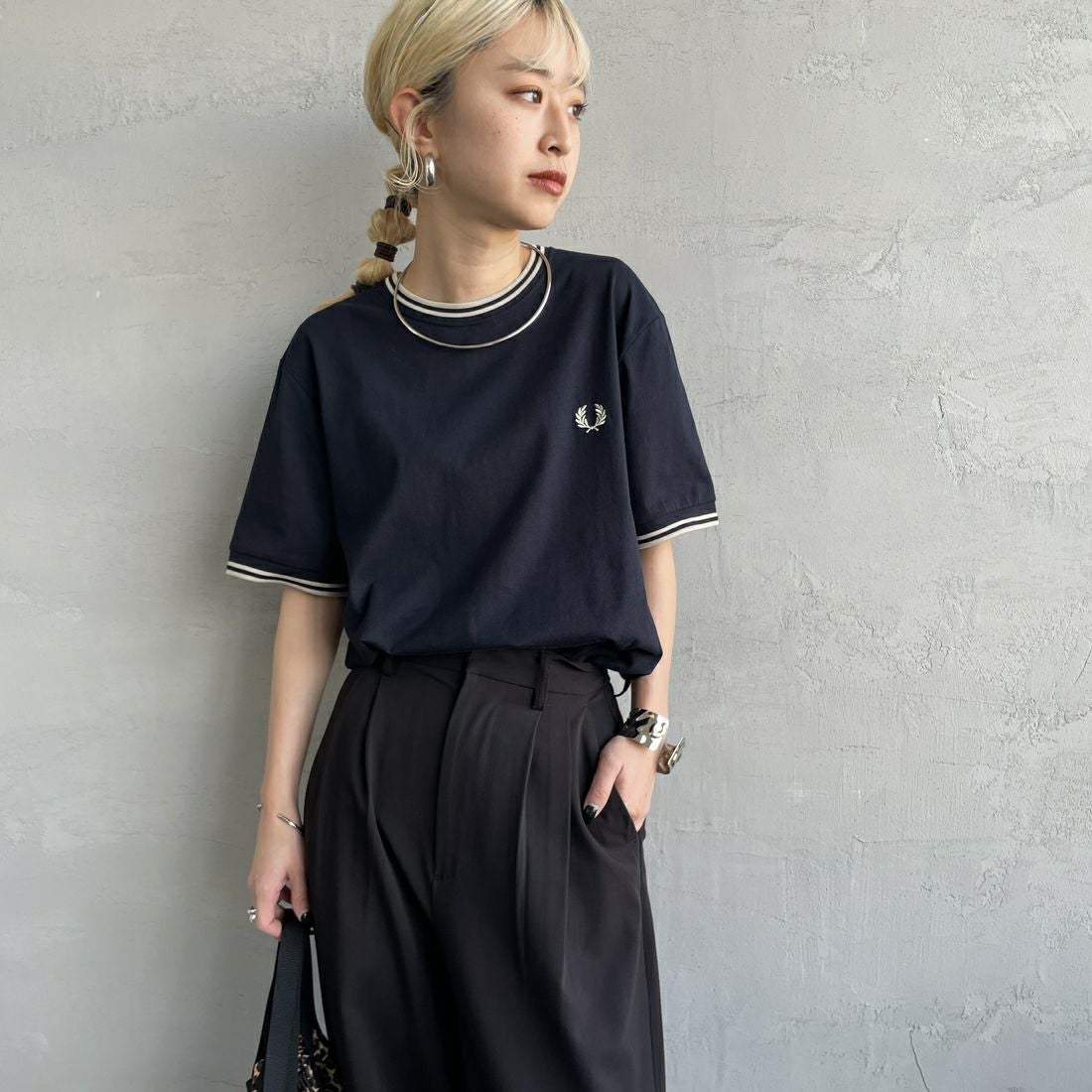 FRED PERRY [フレッドペリー] 別注 ツインティップライン ワンポイント