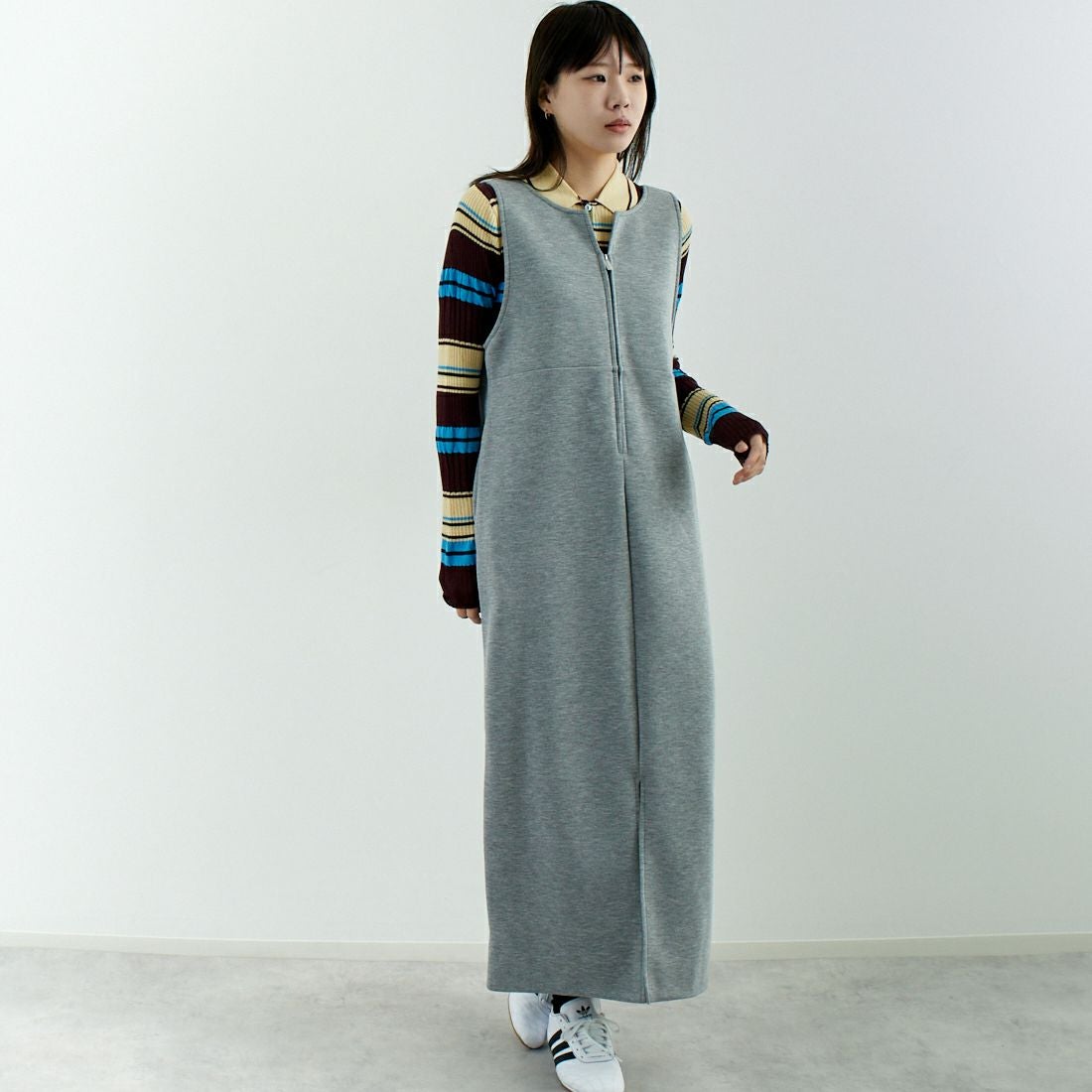 07 GRAY&&モデル身長：167cm 着用サイズ：F&&