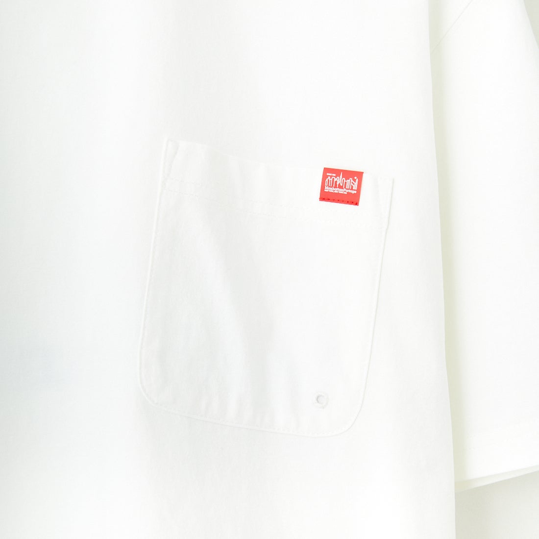 MANHATTAN PORTAGE [マンハッタンポーテージ] 別注 メッシュ切替 バックプリントTシャツ [25SSMP-IN65-JF] WHITE