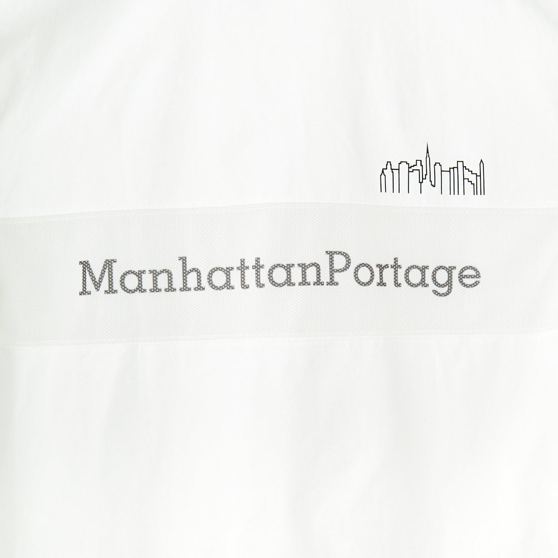 MANHATTAN PORTAGE [マンハッタンポーテージ] 別注 メッシュ切替 バックプリントTシャツ [25SSMP-IN65-JF] WHITE